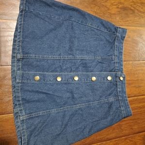 Button up skirt high waisted